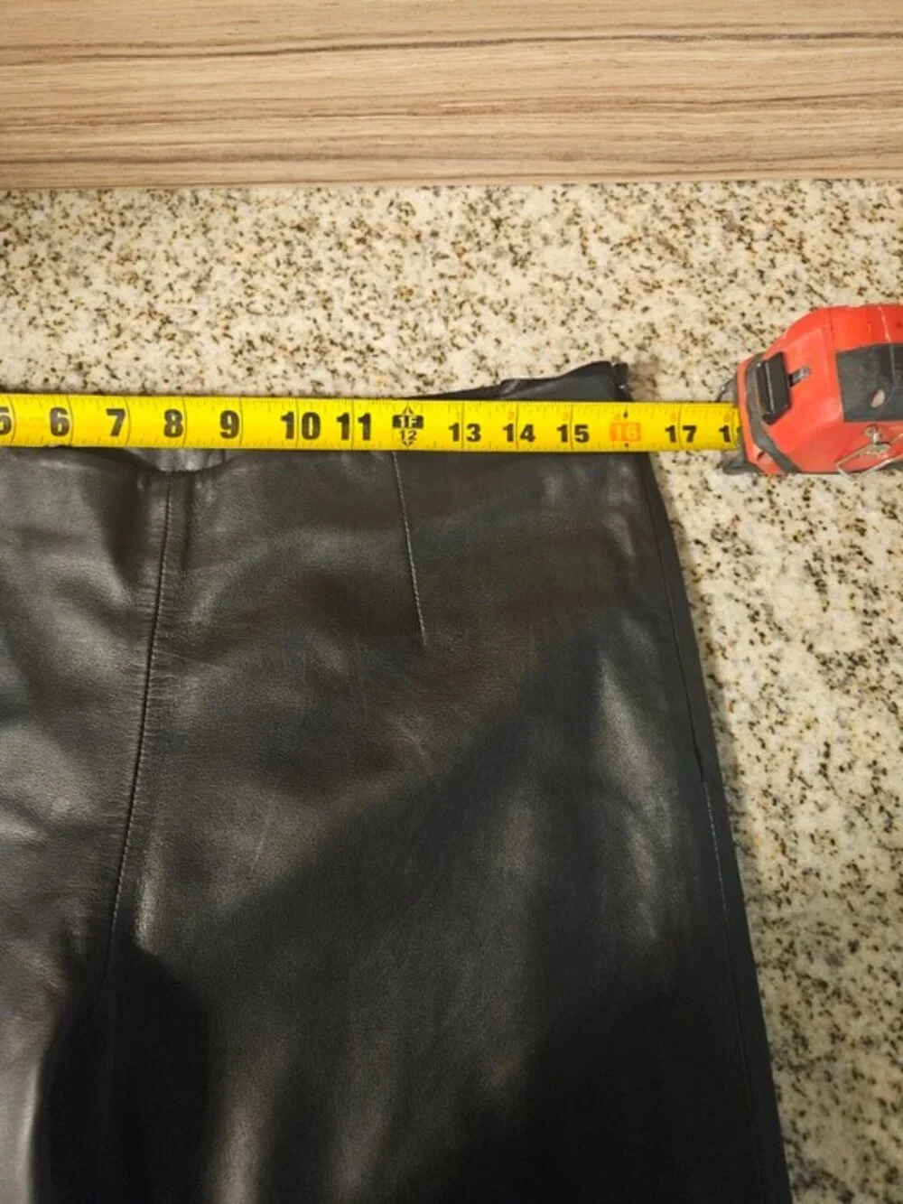 Just Female SZ L Black Zeus Lamb Leather Cropped Flare Side Zip Edgy Chic Pants